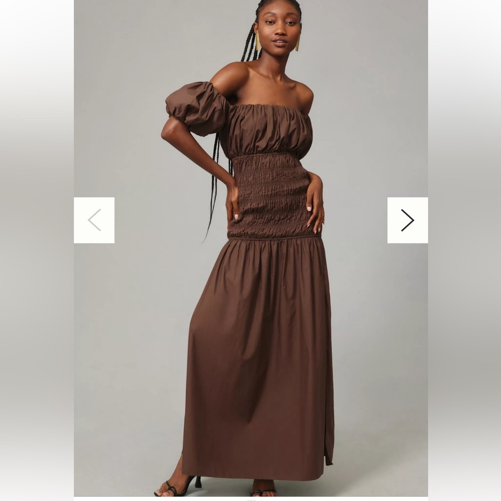 NWT - Significant Other Robyn Off-The-Shoulder Shirred Dress - Size